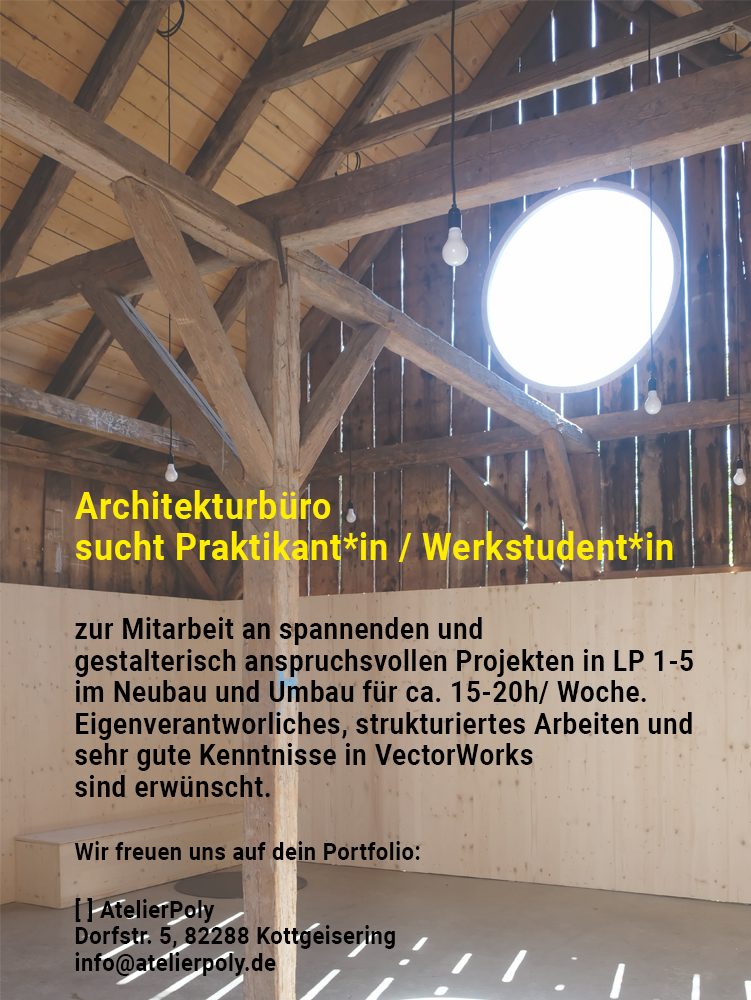 Stellenausschreibungsposter AtelierPoly