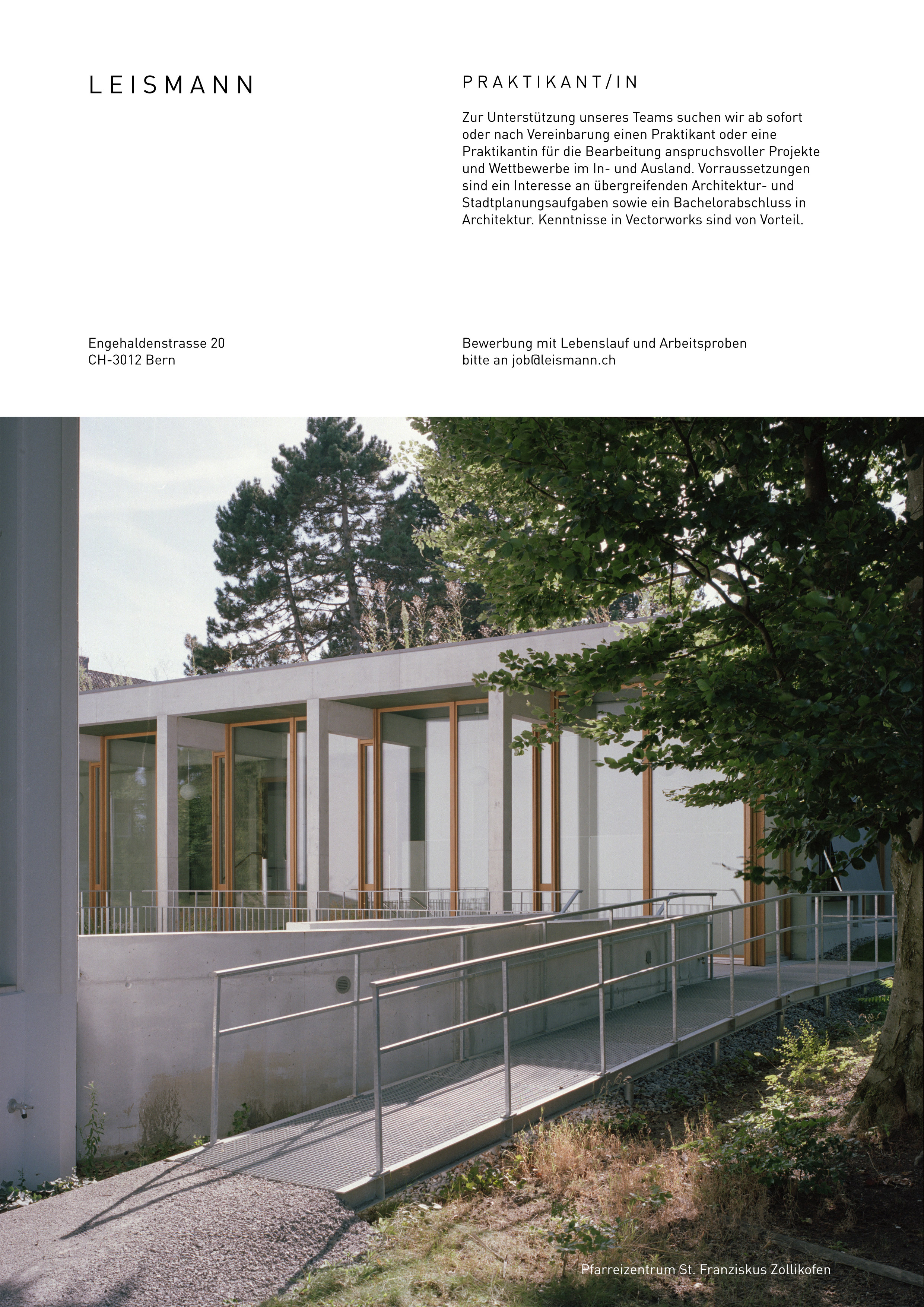 Stellenausschreibungsposter LEISMANN