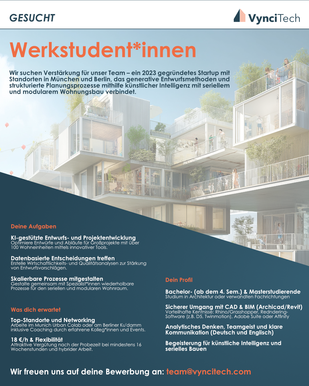 Stellenausschreibungsposter VynciTech GmbH