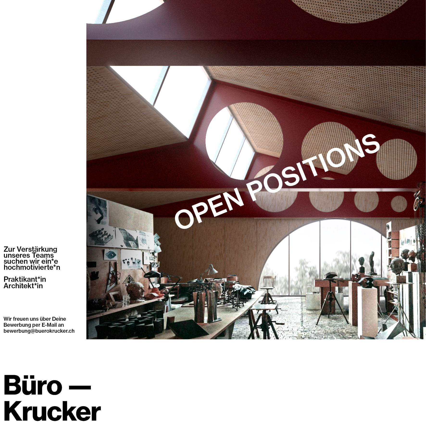 Stellenausschreibungsposter Büro Krucker Architekten