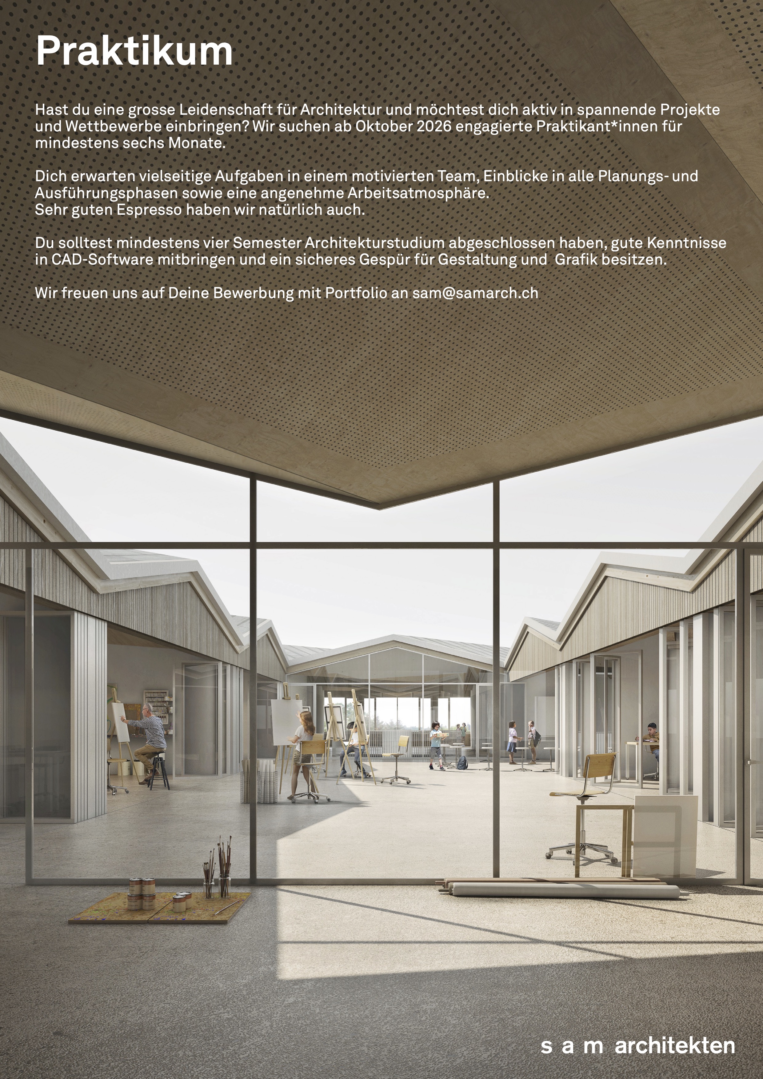 Stellenausschreibungsposter SAM Architekten