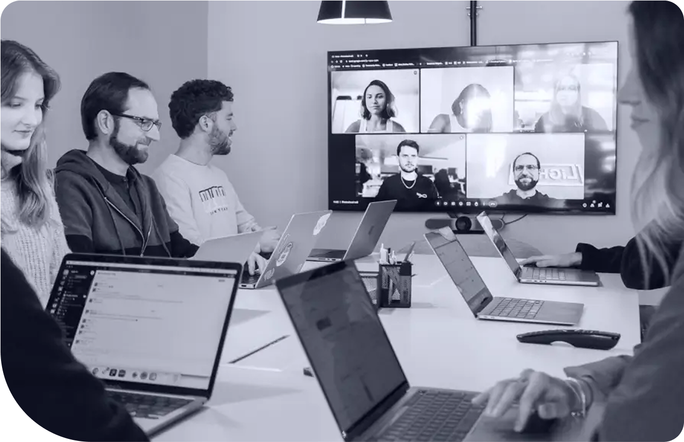 light-it healthtech developers in a meeting
