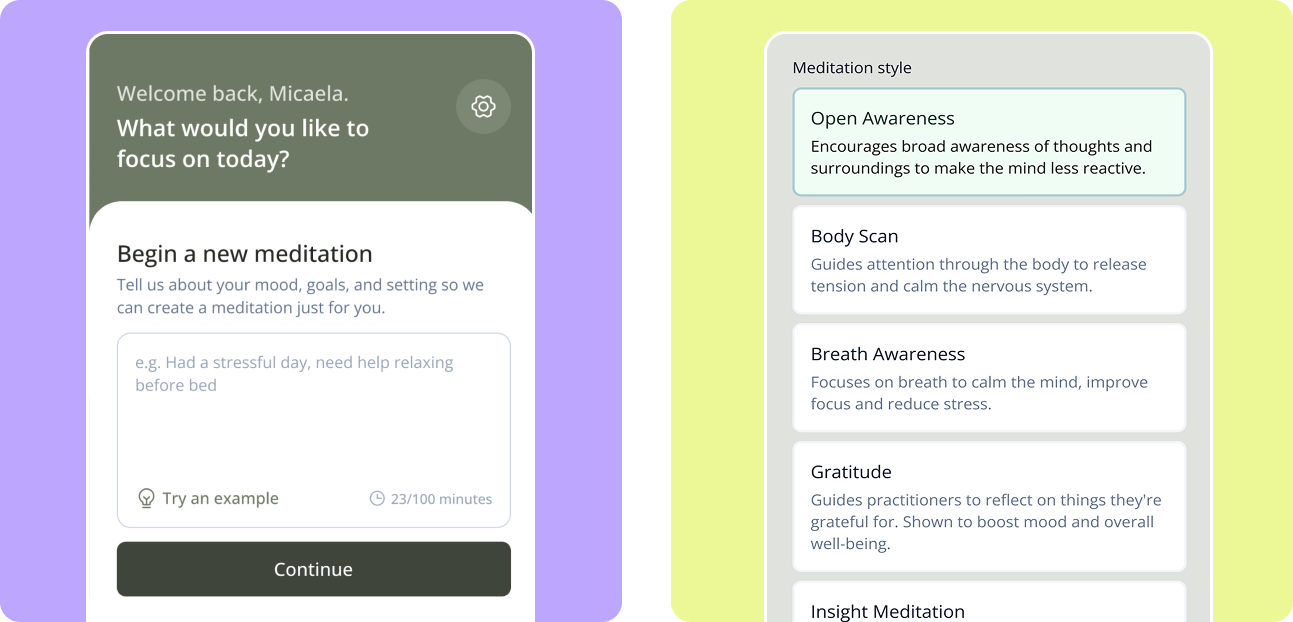 how to create a new meditation with lumia app