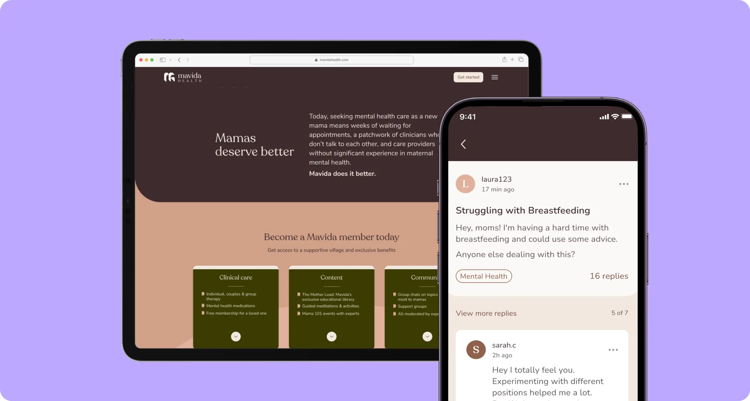 mavida health support community