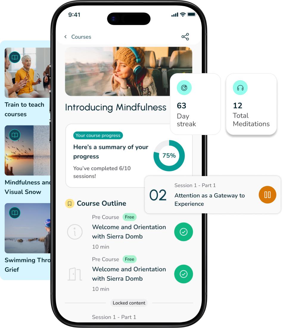 Woman listening to music while drinking a cup of coffee.