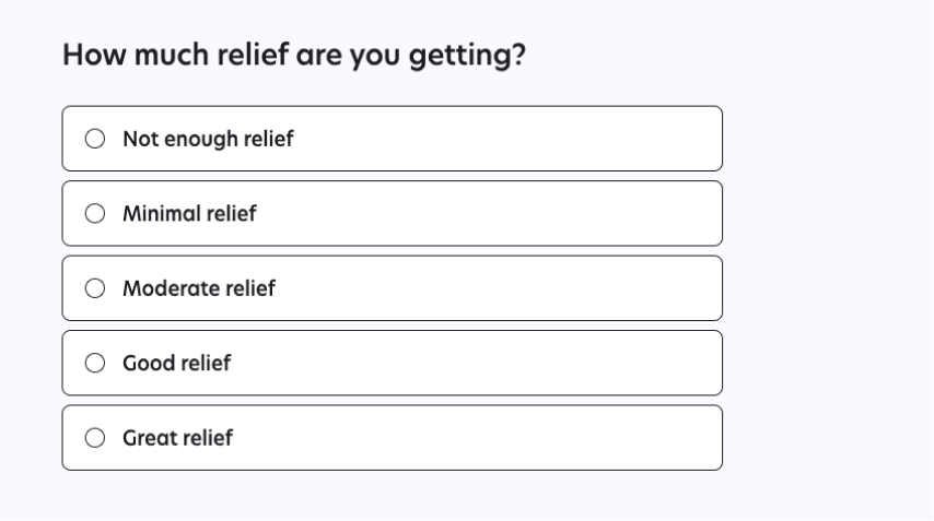 eo Care mobile app screen showing a feedback form
