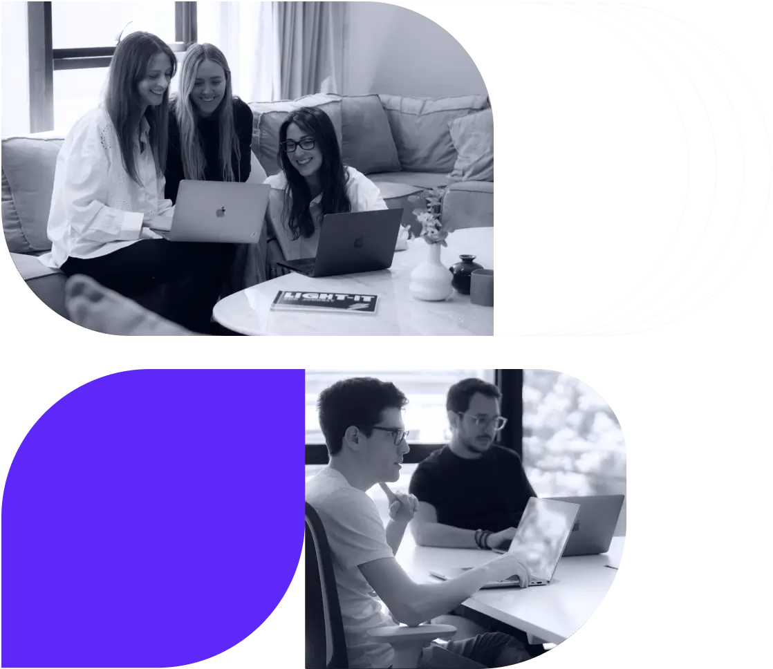 Claude respondió: Light-it team members collaborating on a healthcare software projectLight-it team members collaborating on a healthcare software project