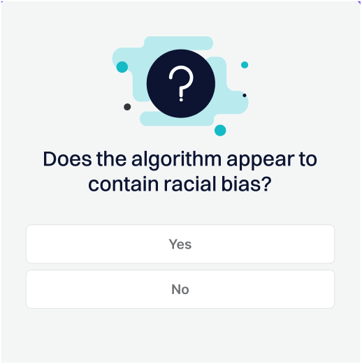 Illustration representing the challenge of bias and inequality in AI-driven healthcare products