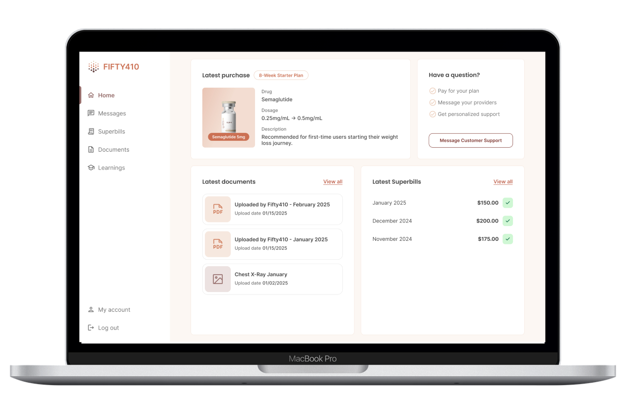 Screenshot of the interface of Health Loft