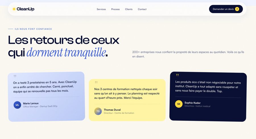 Site CleanUp créé avec Écosystème IA