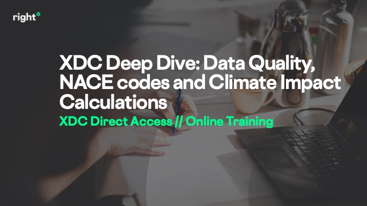 XDC Deep Dive: Data Quality, NACE codes and Climate Impact Calculations