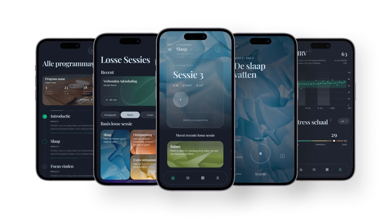 A series of pages in Glimp App