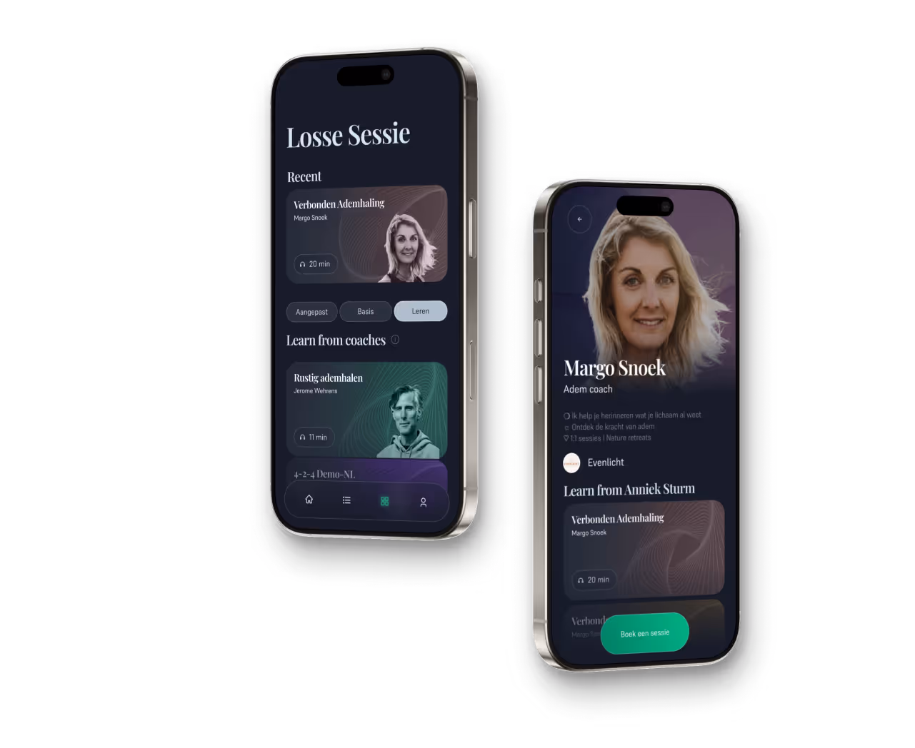 Content from coaches in Glimp App
