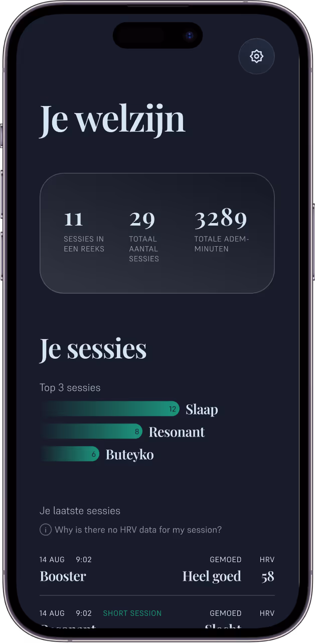 Wellness and progress monitoring in Glimp App