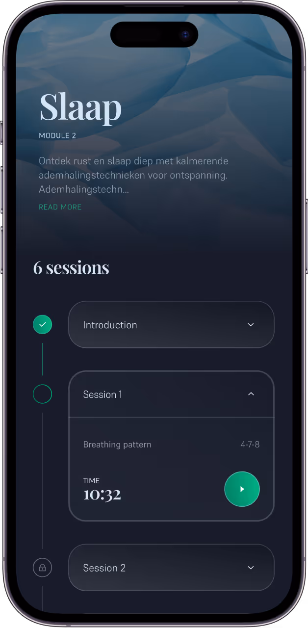 Sleep Module in Glimp App