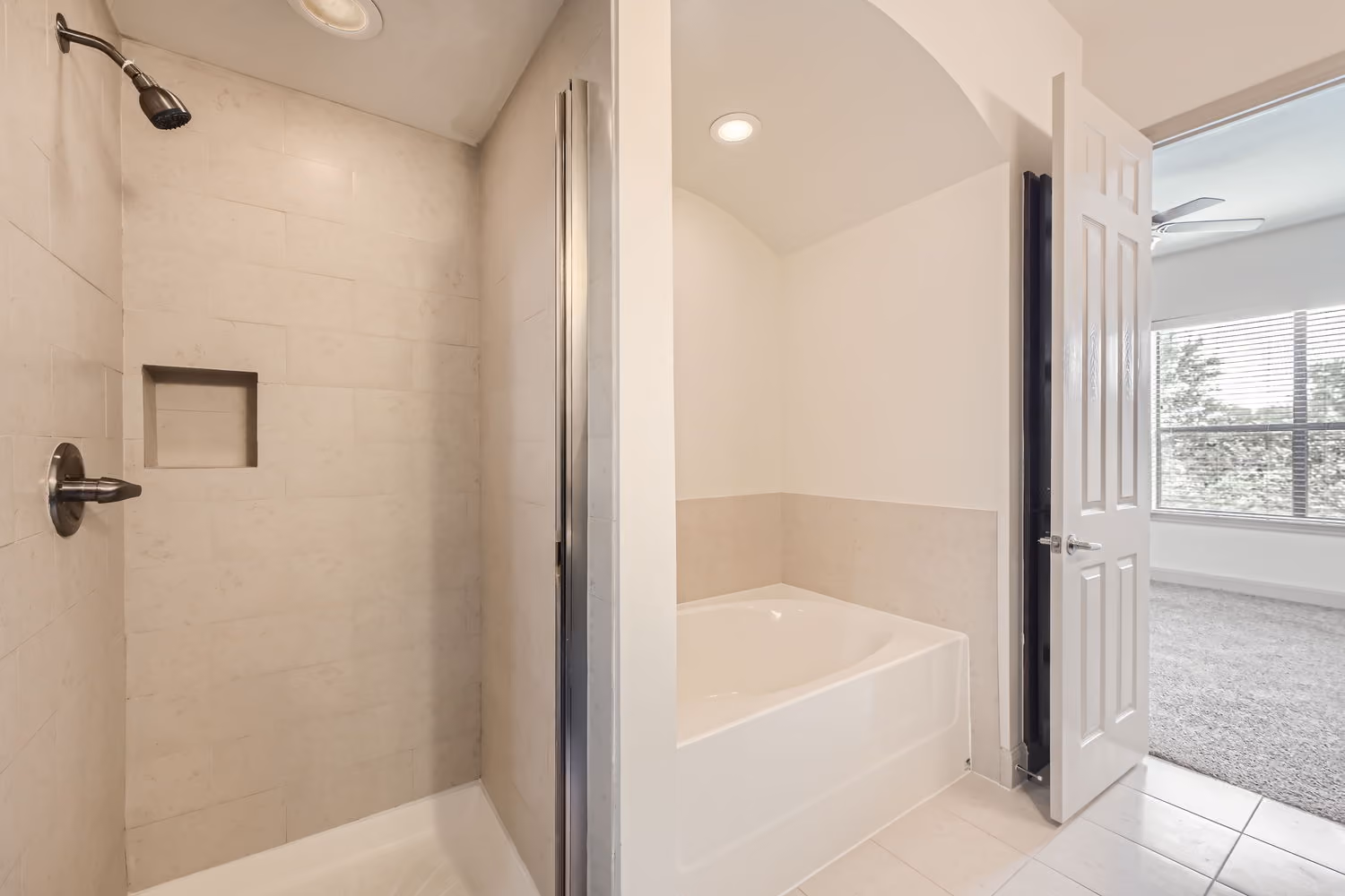 bedroom and closet