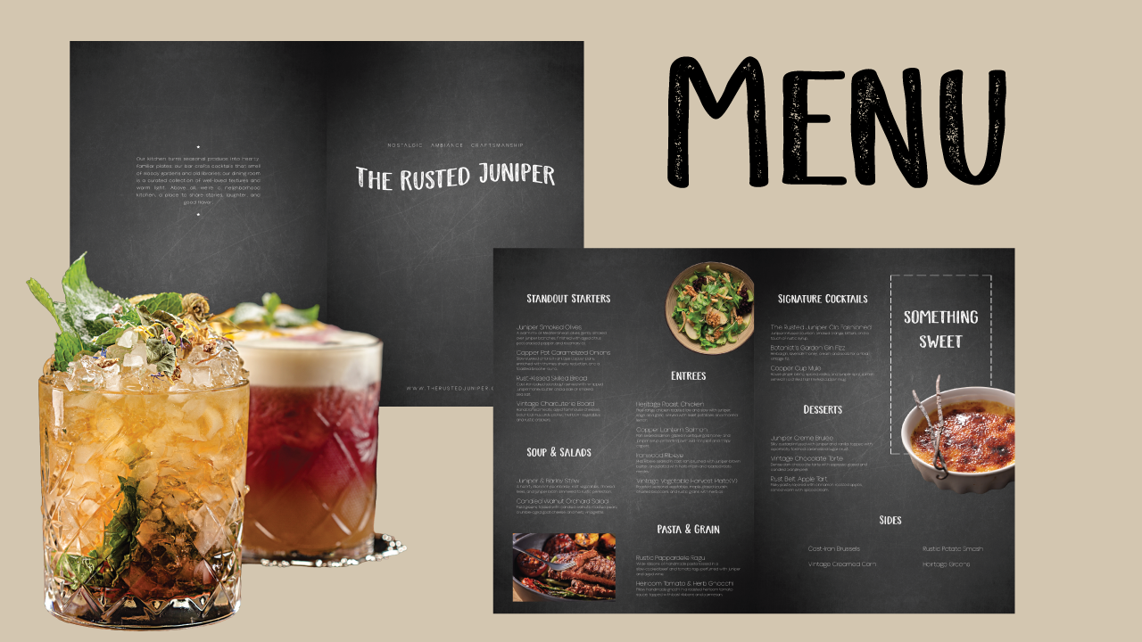 Menu Mock Display