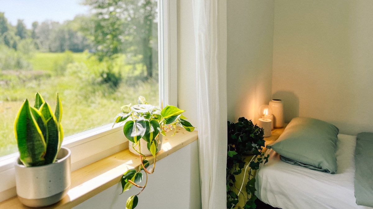 Ruhiges Schlafzimmer im Neupitz Bungalow am Teupitzer See