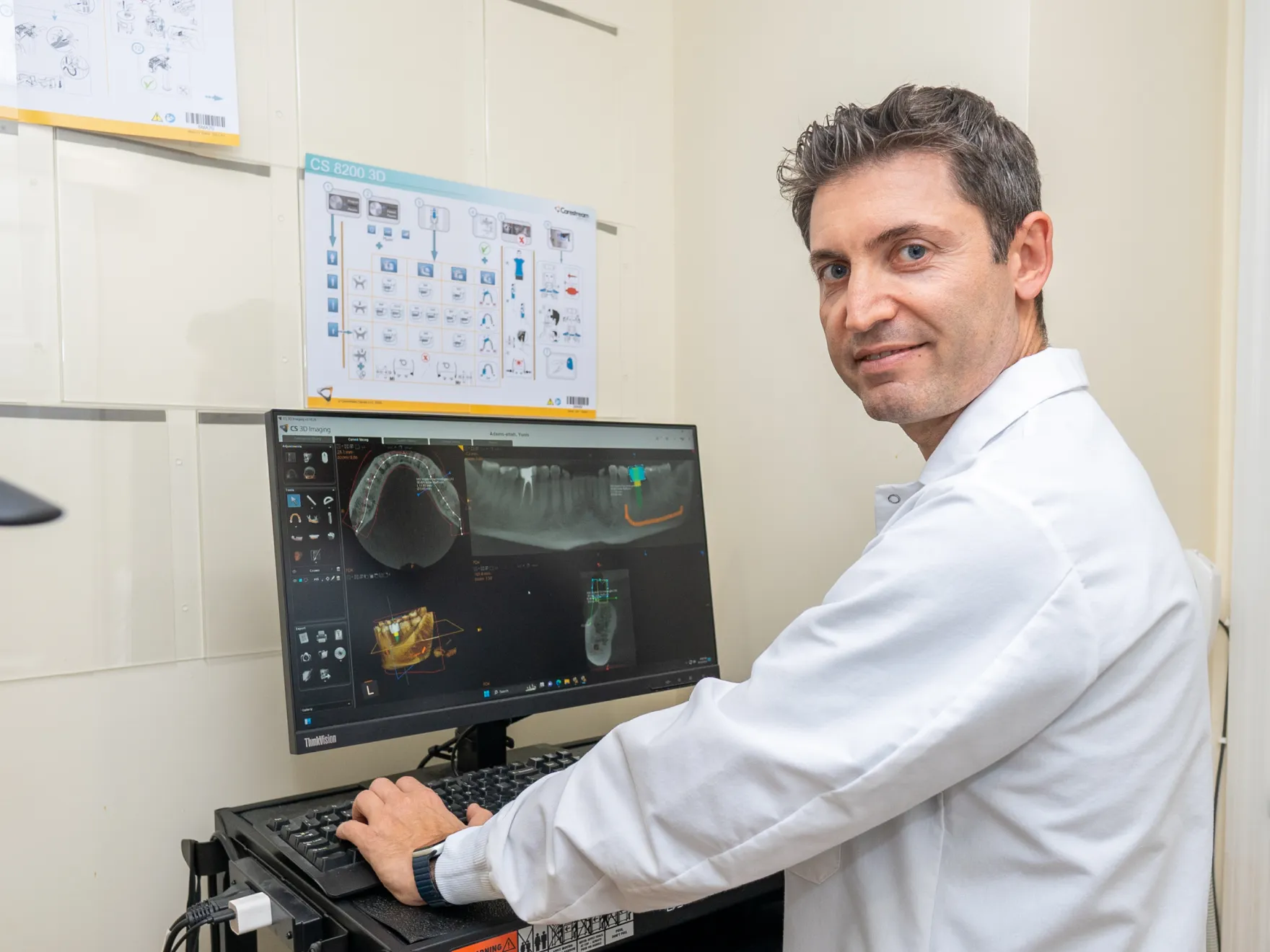 Dr. Khodosh checking X-ray images