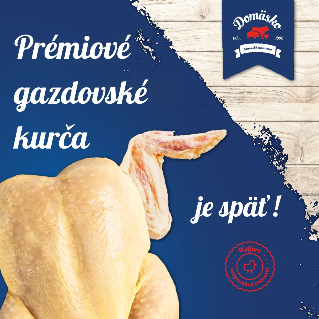 Naše obľúbené prémiové gazdovské kurča je opäť k dispozícii.