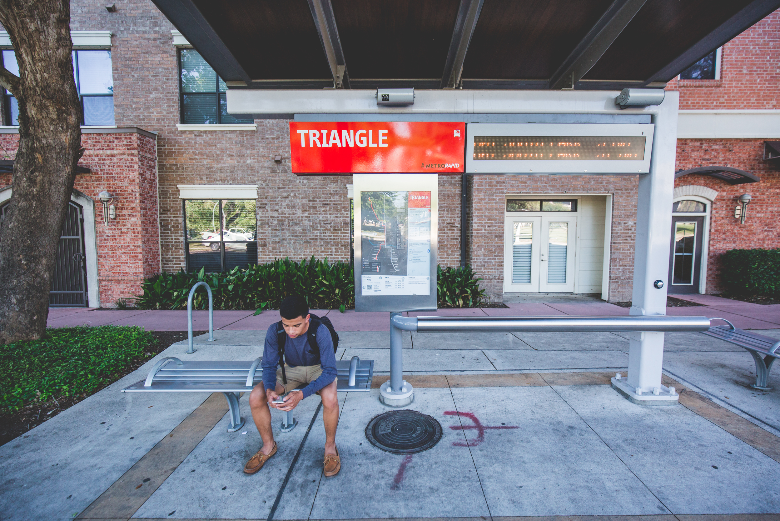 Streetscape in North Loop Central Texas