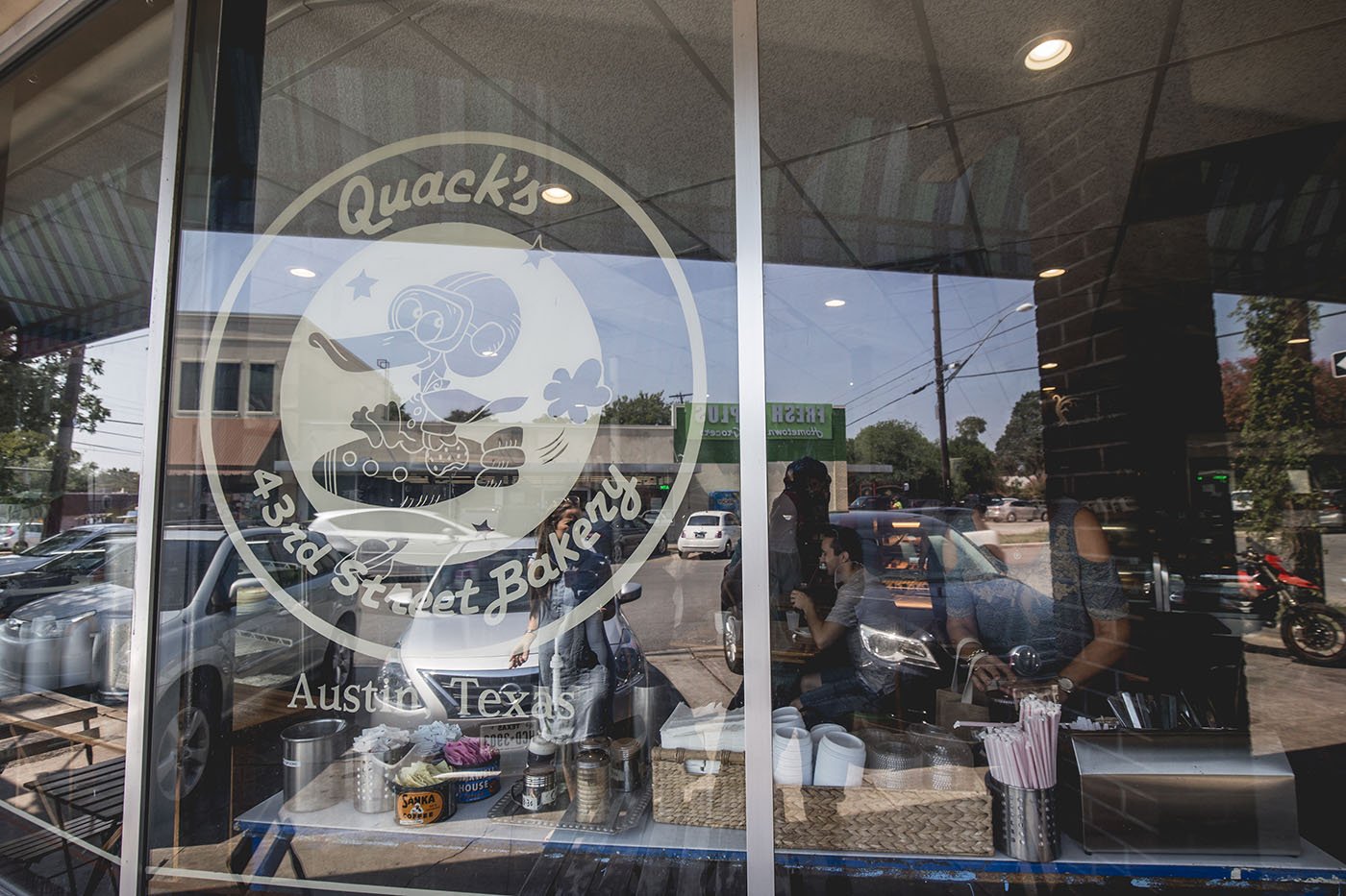 Streetscape in Hyde Park Central Texas