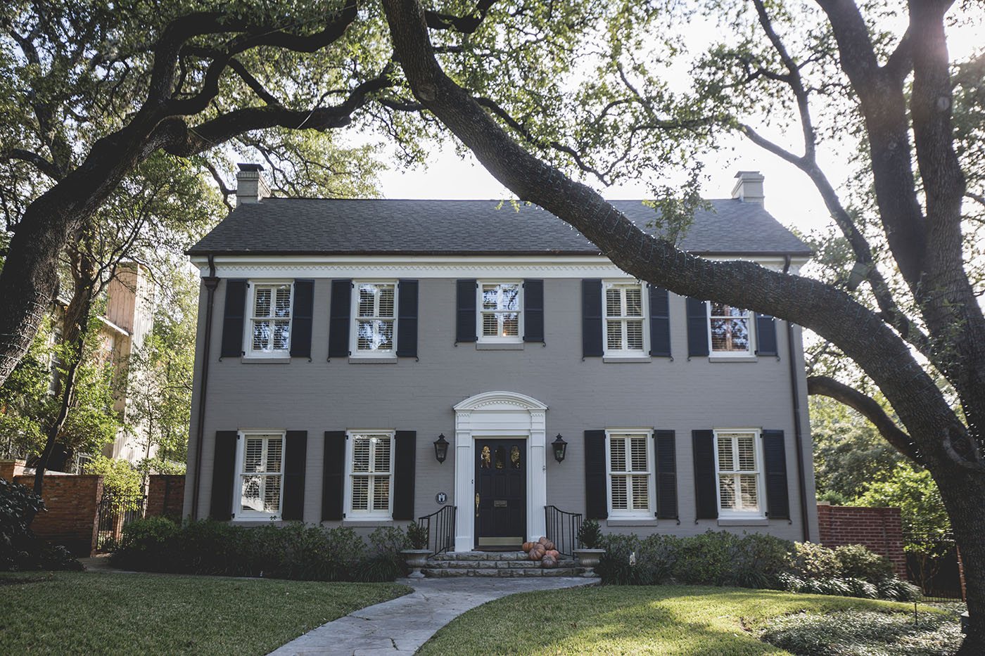Historic home under live oaks, Old West Austin