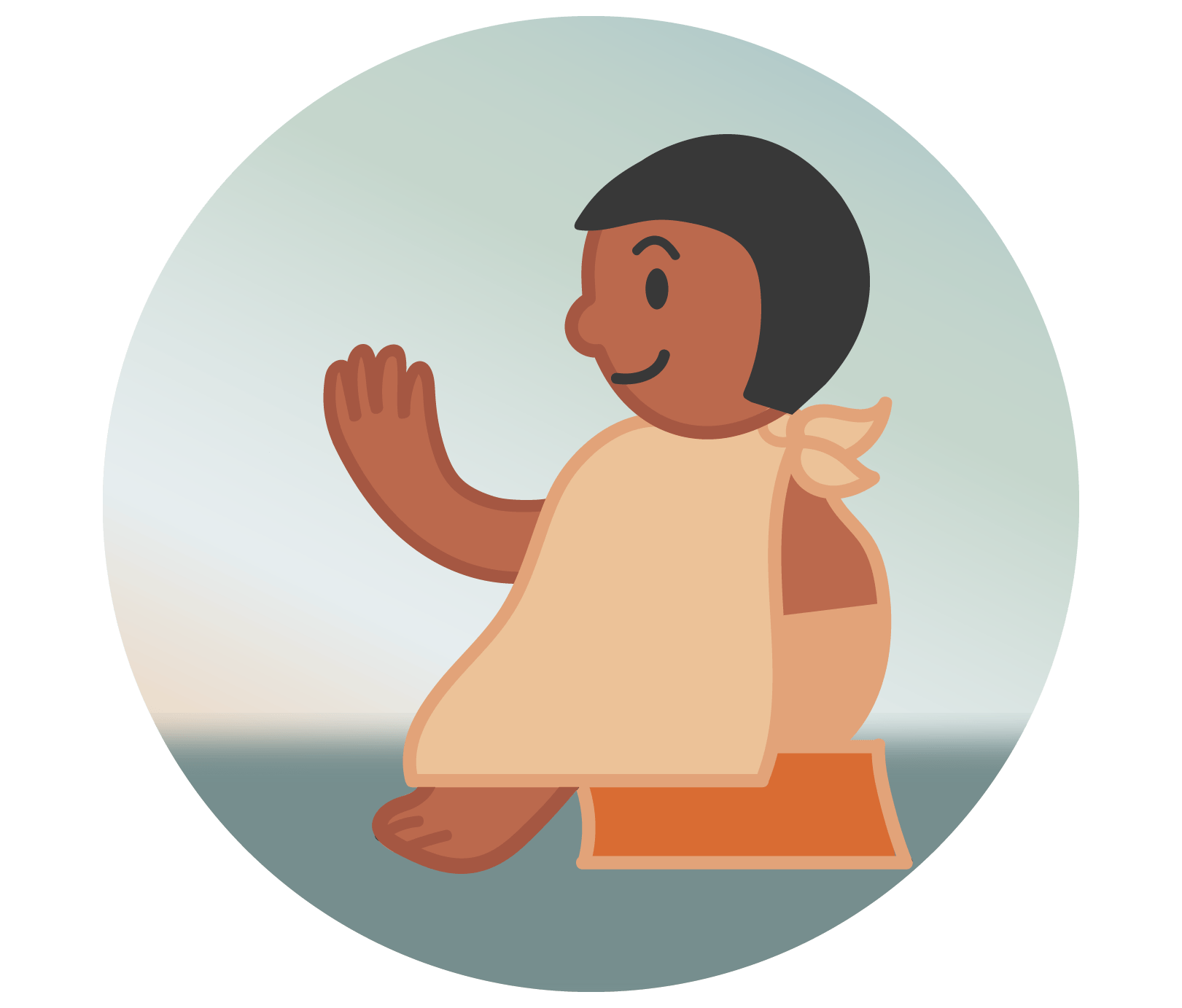 representación de una persona maya