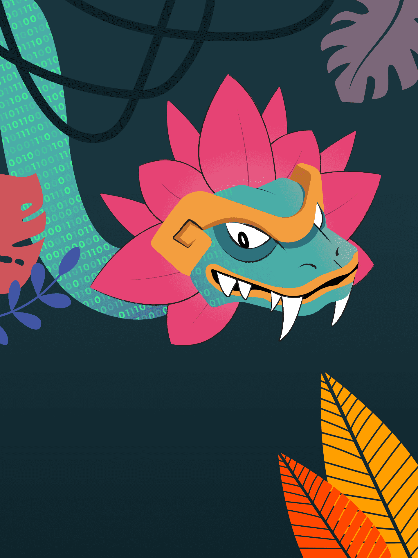 manuales caratula. serpiente emplumada dibujada