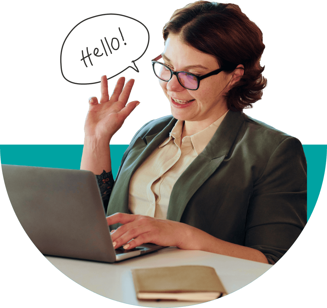 Teacher saying Hello