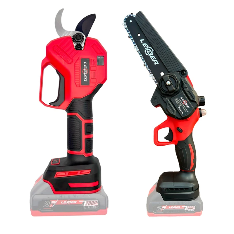 Акумуляторний секатор LEADER Optimal BL20-30D + Акумуляторна міні-пила LEADER Ultra BL20-6S