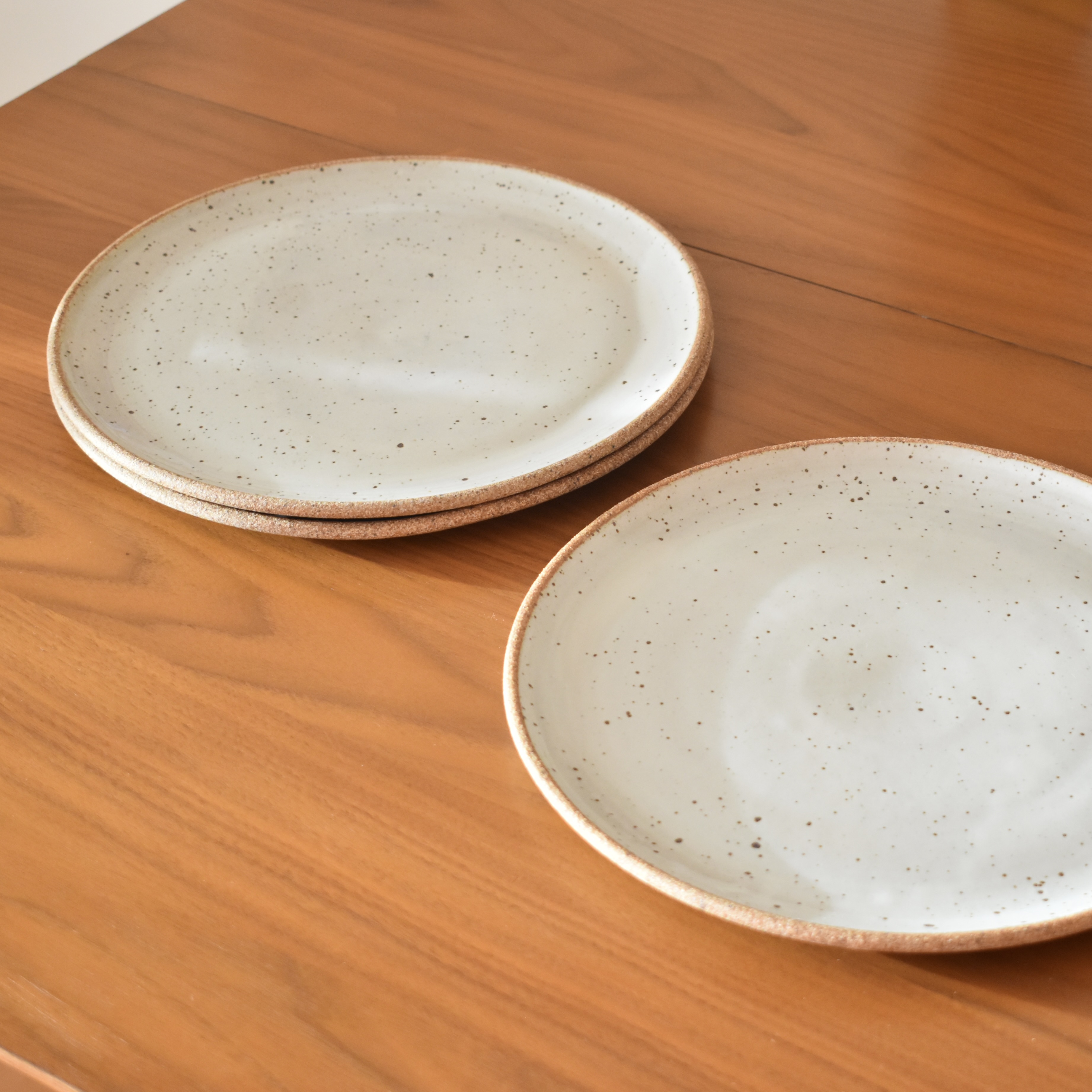 Wheelthrown with stoneware. ~10" diameter. Each plate sold separately. Please allow for slight variation in size, color and texture, as each piece is handmade. 