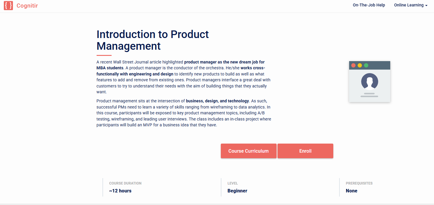 product management best courses