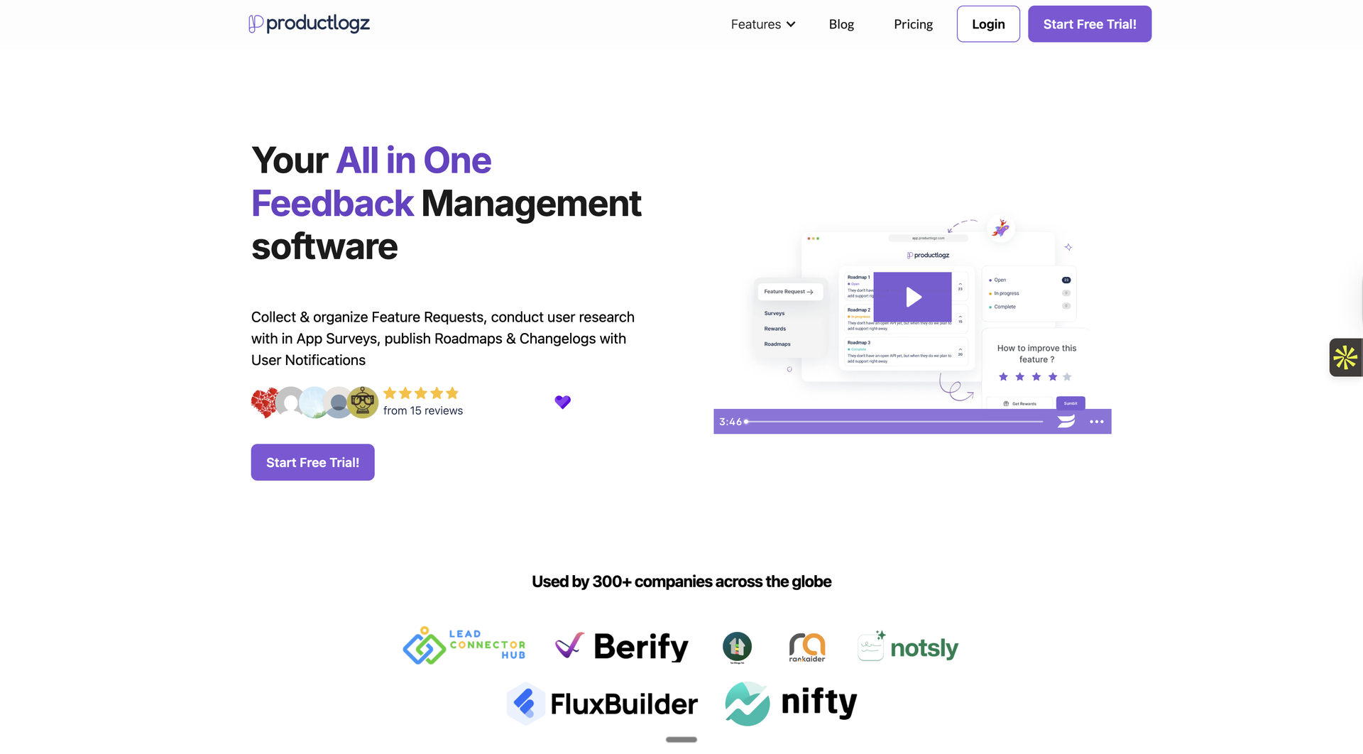 productlogz website header