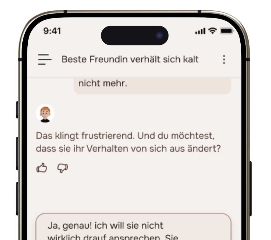 A Screenshot of an examplary conversation between spire and a user called Mario on an iPhone.