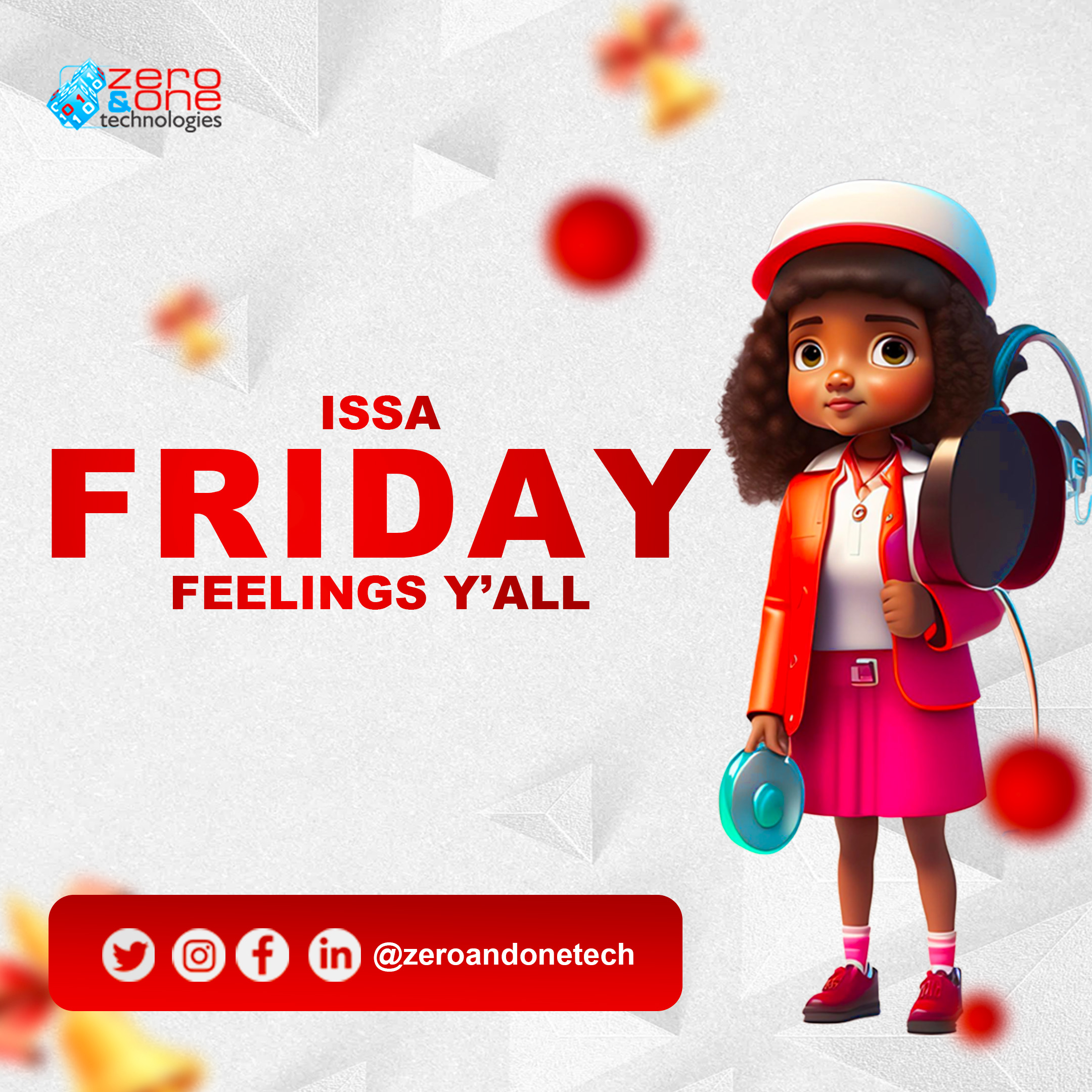 This is a graphical design shot of a Friday flyer