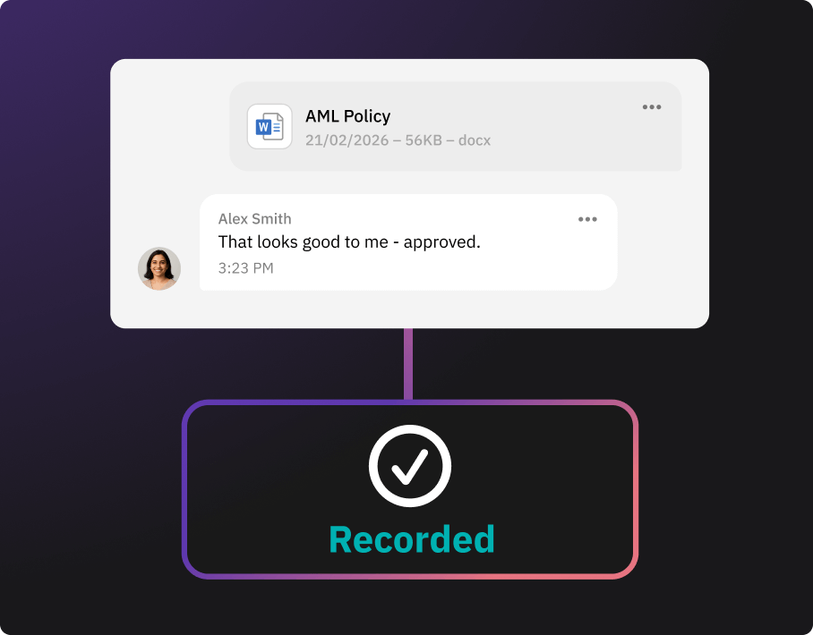 Document management workflow showing how approvals are sped up in Workiro.