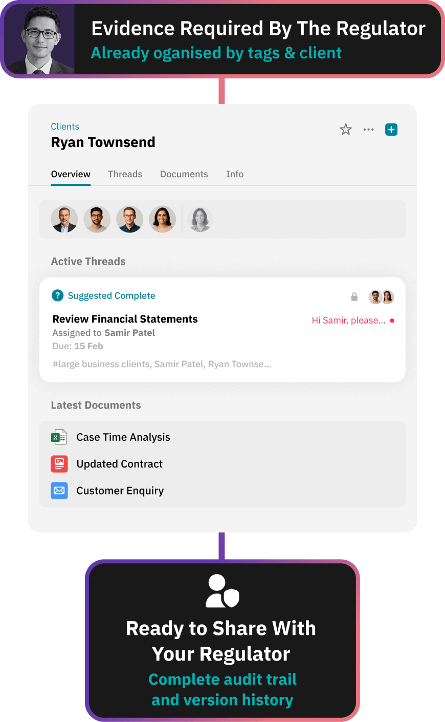 Workflow for delivering a clean handover to internal teams