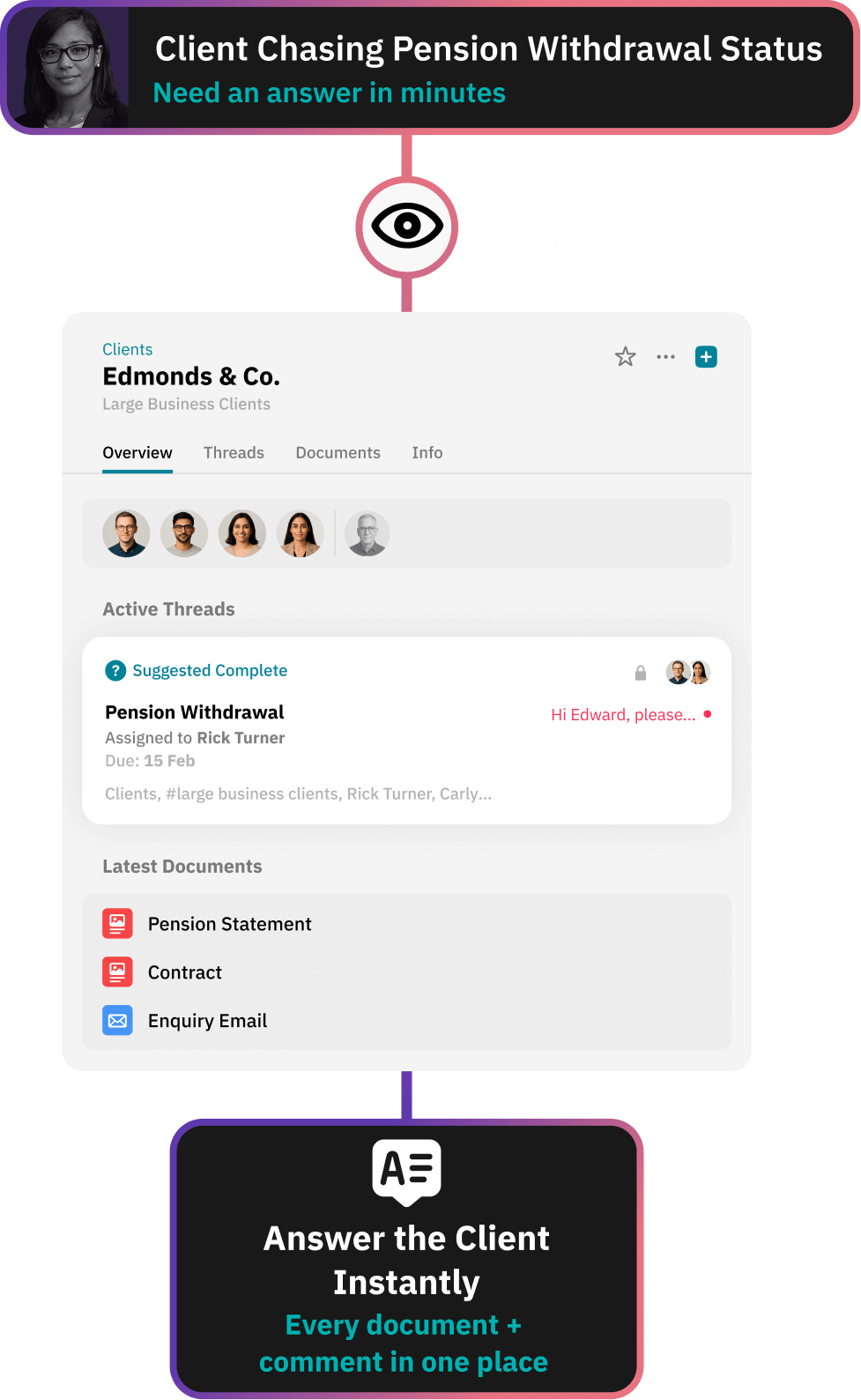 Workflow for giving clients a secure document portal without logins
