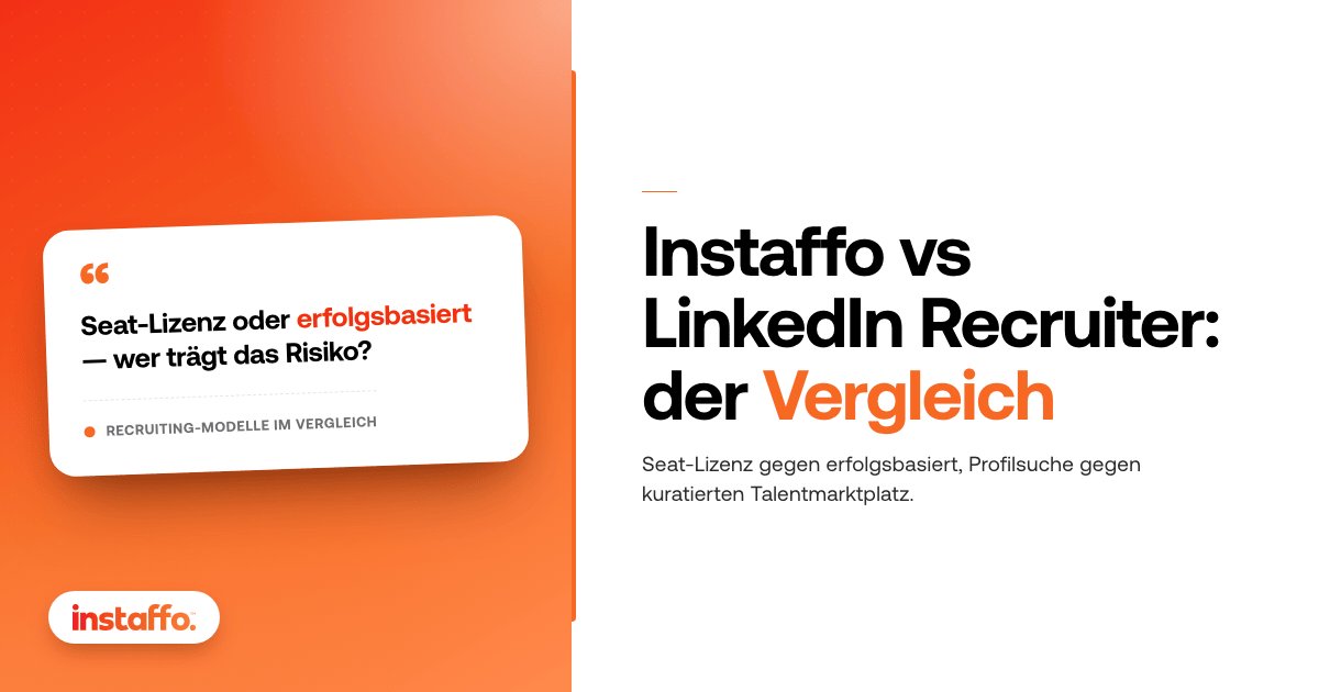 Instaffo vs LinkedIn Recruiter: der Vergleich für Arbeitgeber — Hero