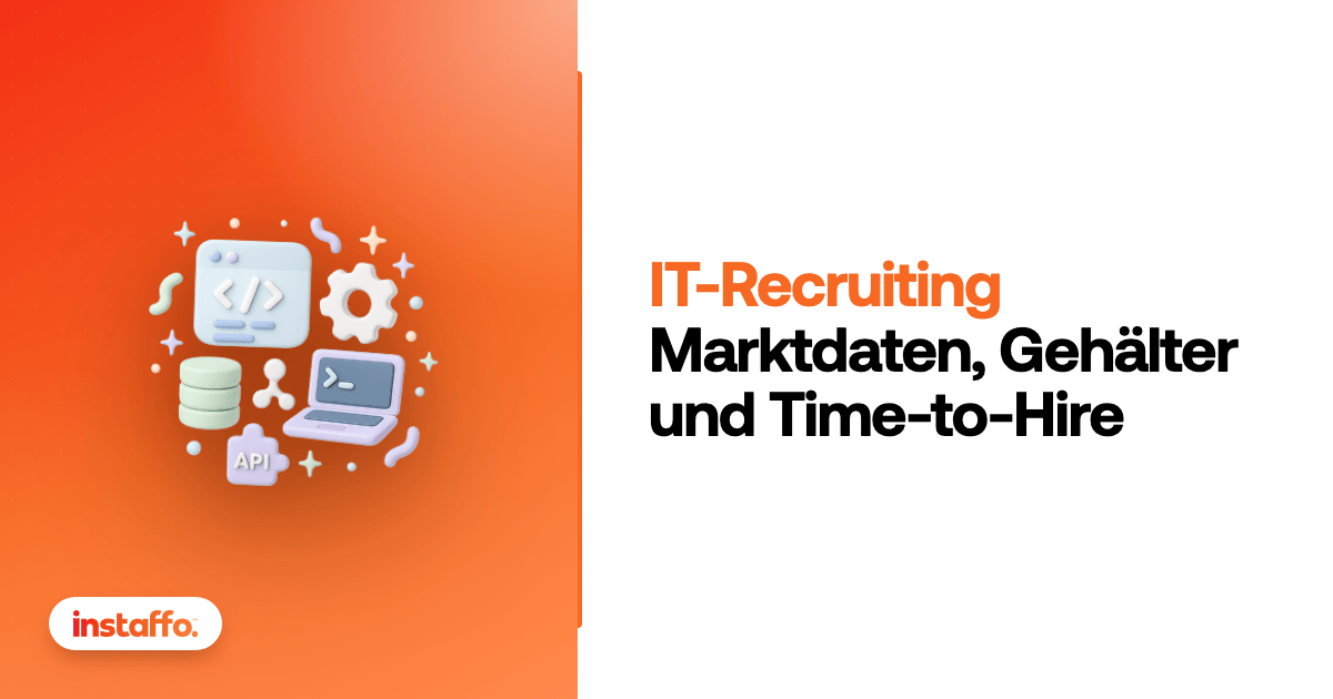 Instaffo-Vorschaukarte für die Seite IT-Recruiting mit der Zeile Marktdaten, Gehälter und Time-to-Hire.