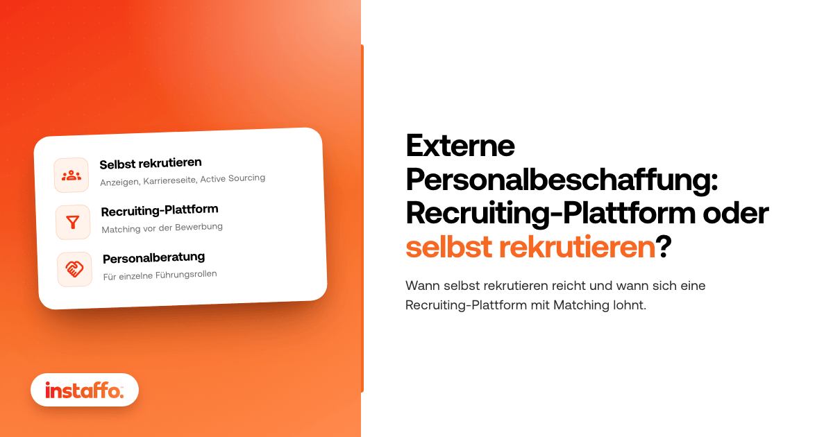 Externe Personalbeschaffung: Recruiting-Plattform oder selbst rekrutieren? (Hero)