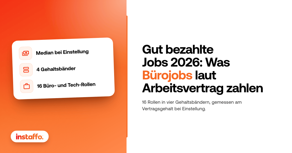 Gut bezahlte Jobs 2026: Was Bürojobs laut Arbeitsvertrag zahlen (Hero)