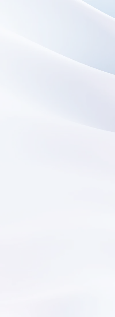 Abstract smooth light blue and white gradient background with soft flowing shapes.