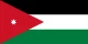 Flag of Jordan with horizontal black, white, and green stripes and a red triangle containing a white seven-pointed star.