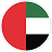 Circle divided into four equal sections colored red, green, white, and black, resembling the UAE flag colors.