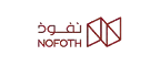 Logo with the text 'NOKHBAH' in red and stylized red geometric shapes to the right.