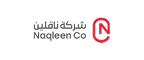 Naqleen logo featuring stylized 'N' icon in red beside the text 'naqleen' in lowercase black letters.