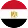 Flag of Egypt with red, white, and black horizontal stripes and the gold Eagle of Saladin in the center.