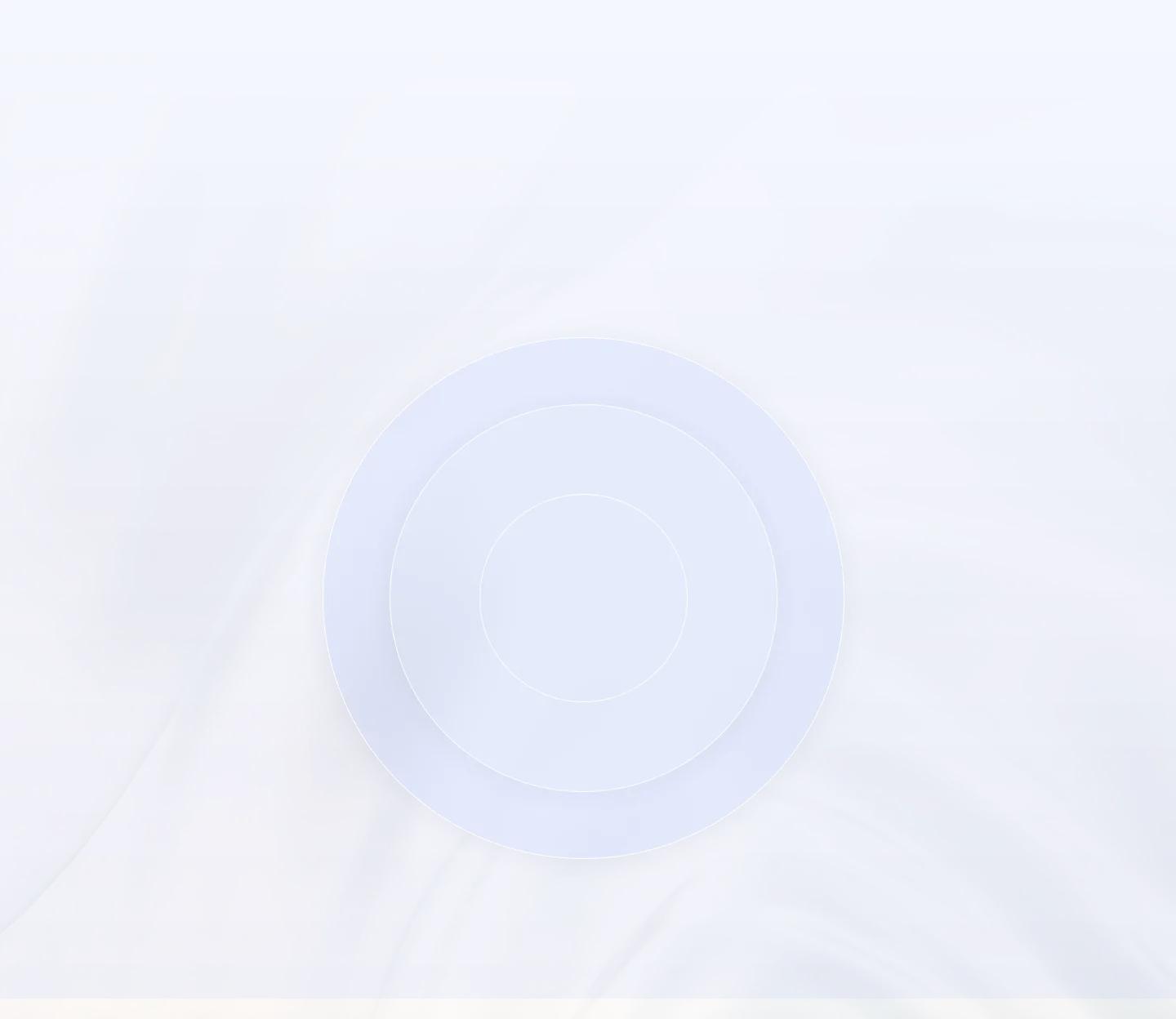 Three concentric white translucent circles on a smooth, light purple textured background.